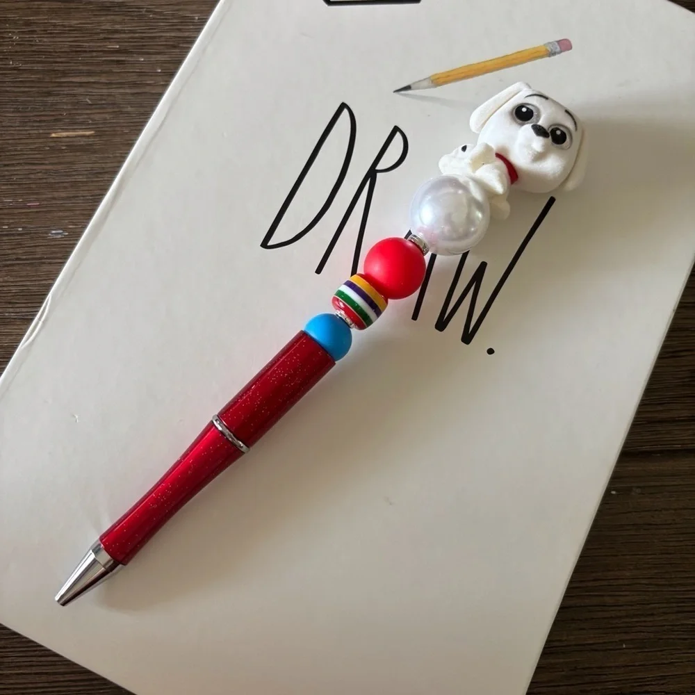 Disney Doorables: 101 Dalmatians: Rolly handmade beaded pen - Picture 2 of 3